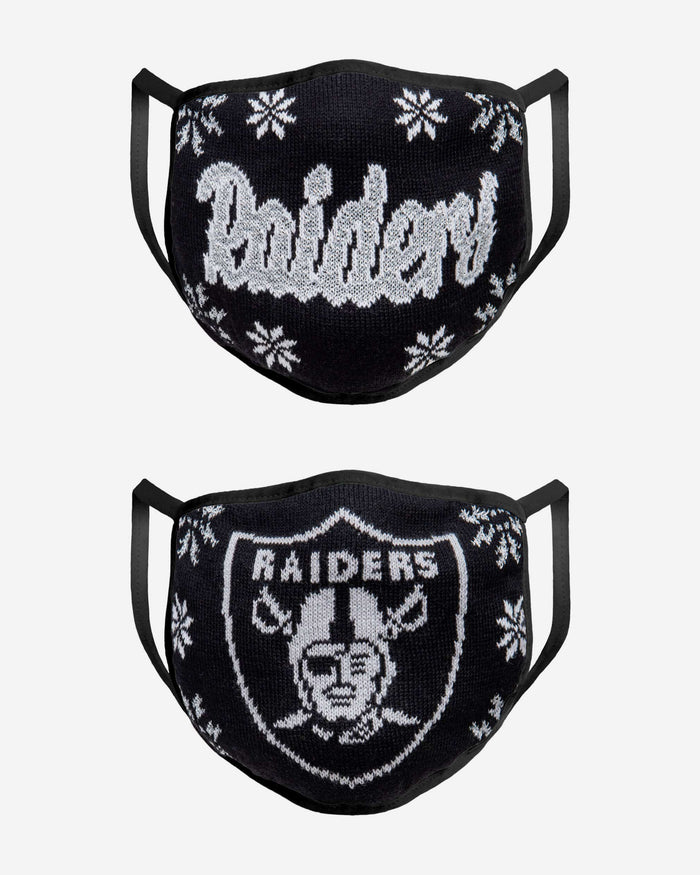 Las Vegas Raiders Womens Knit 2 Pack Face Cover FOCO - FOCO.com