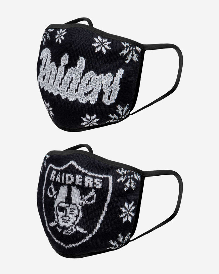 Las Vegas Raiders Womens Knit 2 Pack Face Cover FOCO - FOCO.com