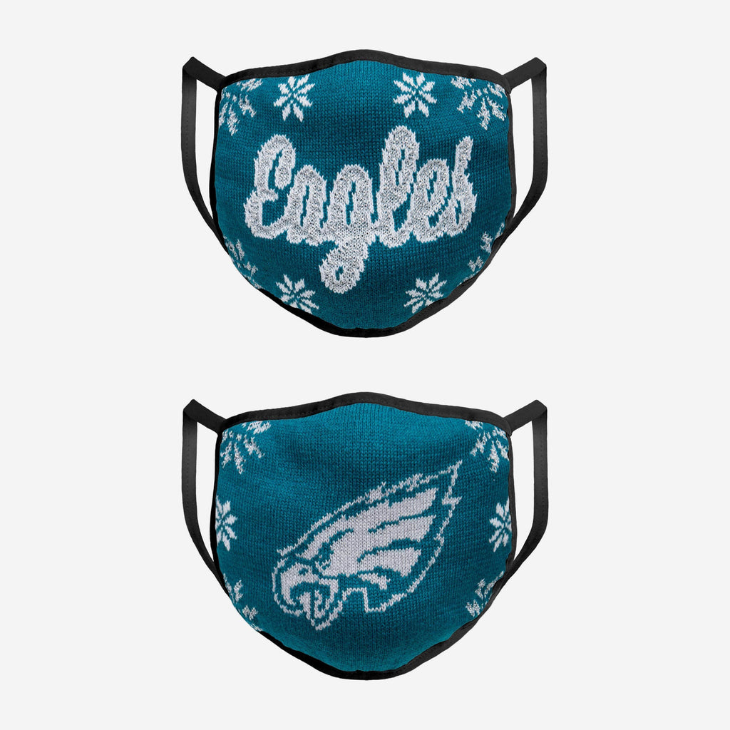 Philadelphia Eagles Womens Knit 2 Pack Face Cover FOCO - FOCO.com