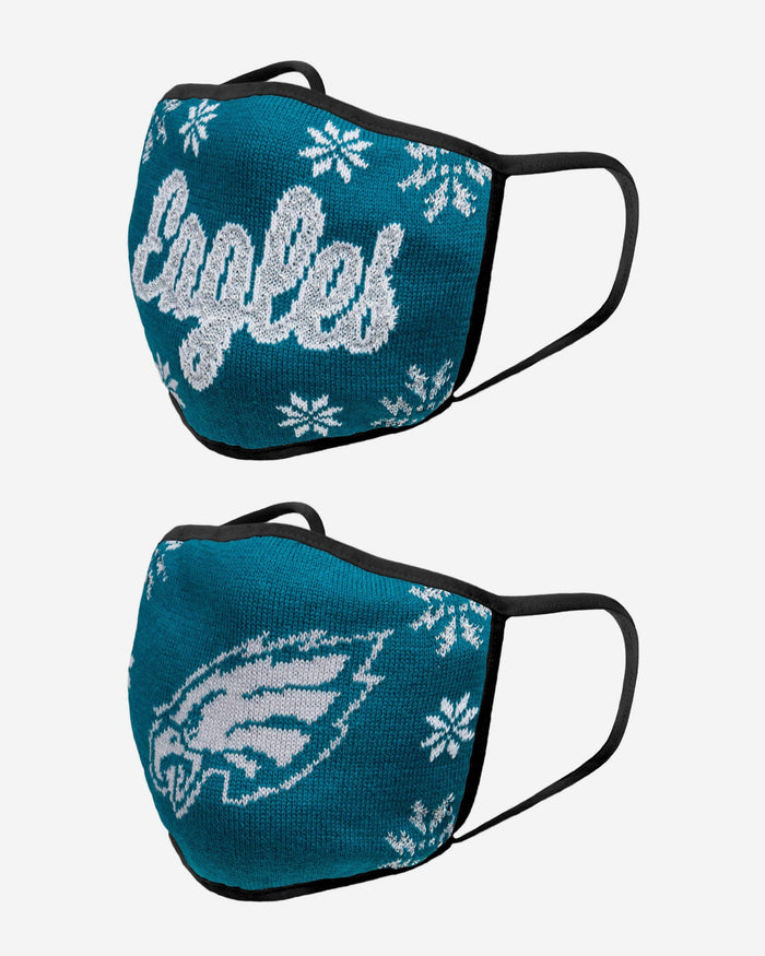 Philadelphia Eagles Womens Knit 2 Pack Face Cover FOCO - FOCO.com