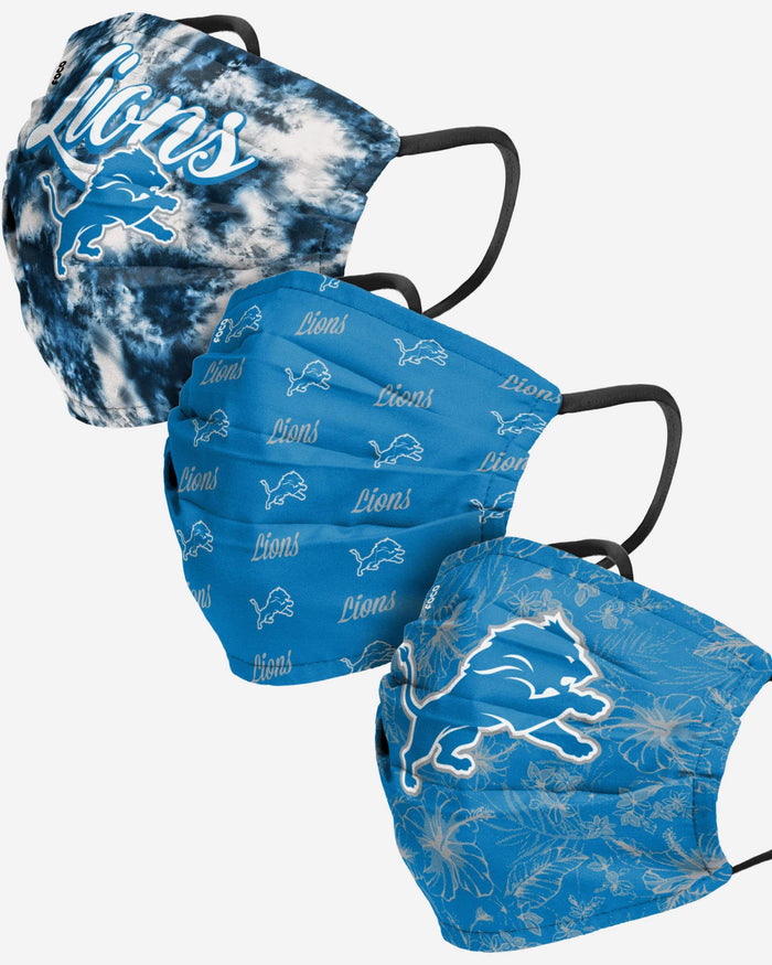 Detroit Lions Womens Matchday 3 Pack Face Cover FOCO - FOCO.com