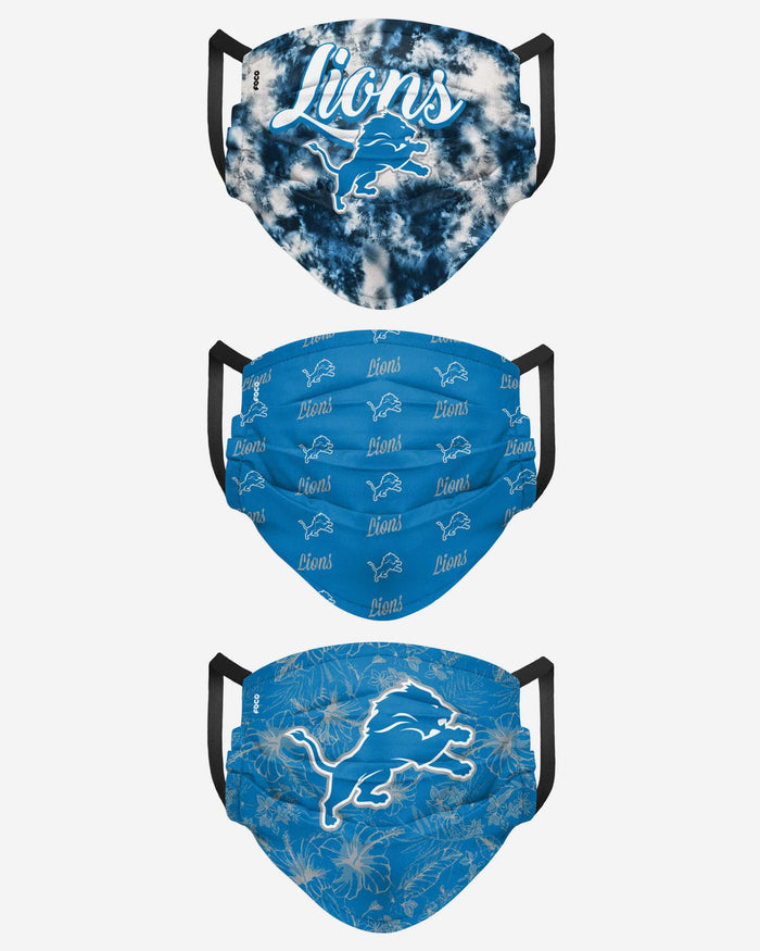 Detroit Lions Womens Matchday 3 Pack Face Cover FOCO - FOCO.com