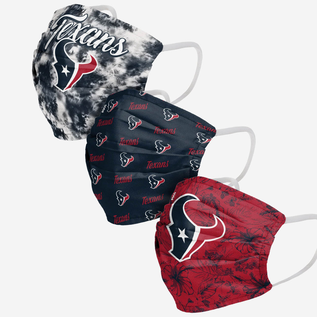 Houston Texans Womens Matchday 3 Pack Face Cover FOCO - FOCO.com