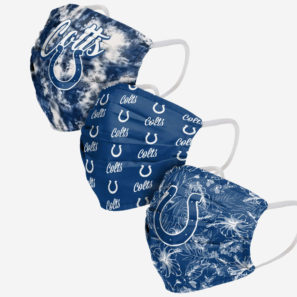 Indianapolis Colts Womens Matchday 3 Pack Face Cover FOCO - FOCO.com