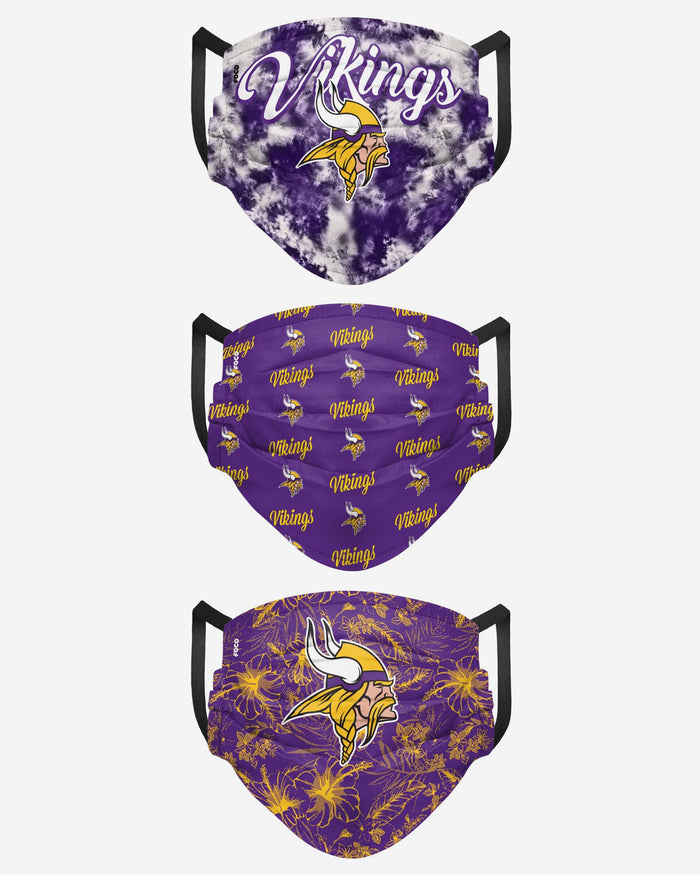 Minnesota Vikings Womens Matchday 3 Pack Face Cover FOCO - FOCO.com