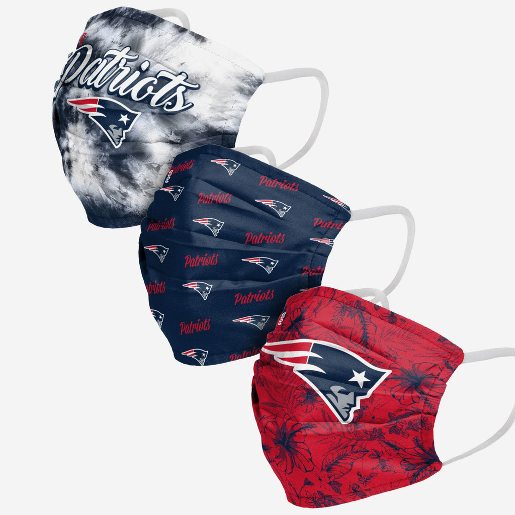 New England Patriots Womens Matchday 3 Pack Face Cover FOCO - FOCO.com