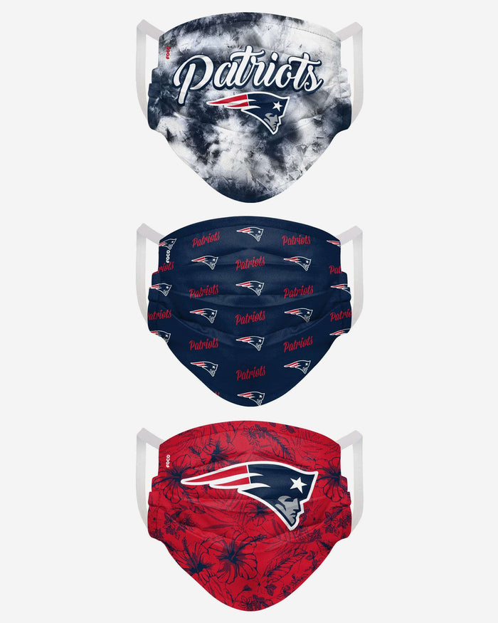 New England Patriots Womens Matchday 3 Pack Face Cover FOCO - FOCO.com