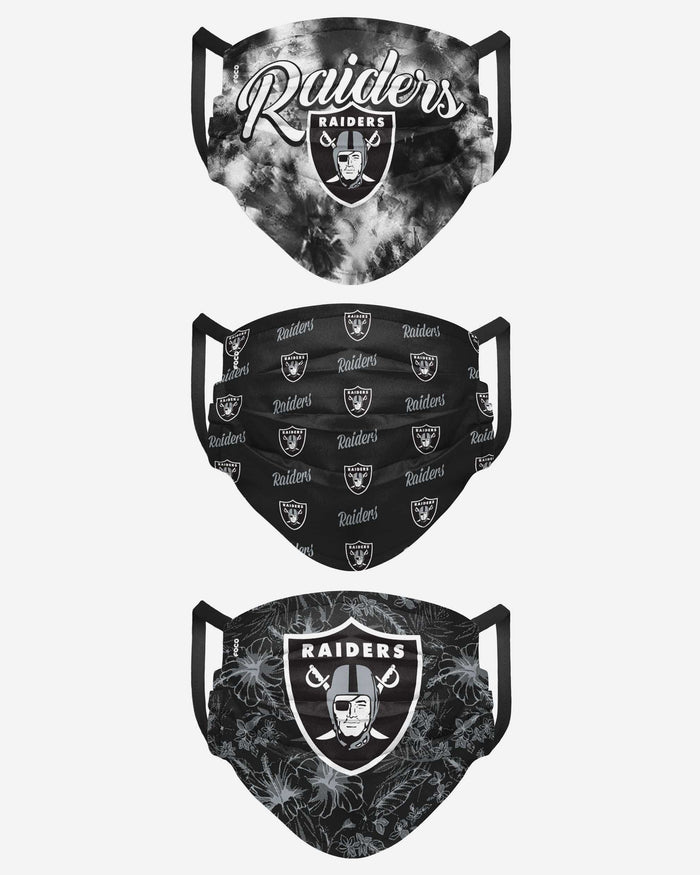 Las Vegas Raiders Womens Matchday 3 Pack Face Cover FOCO - FOCO.com