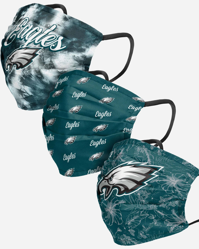 Philadelphia Eagles Womens Matchday 3 Pack Face Cover FOCO - FOCO.com