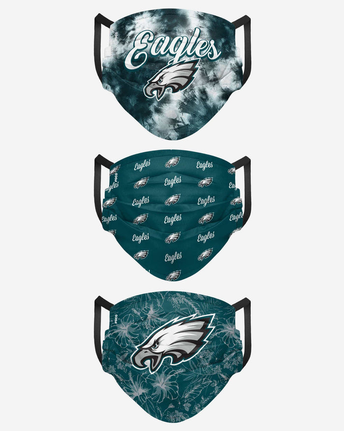 Philadelphia Eagles Womens Matchday 3 Pack Face Cover FOCO - FOCO.com