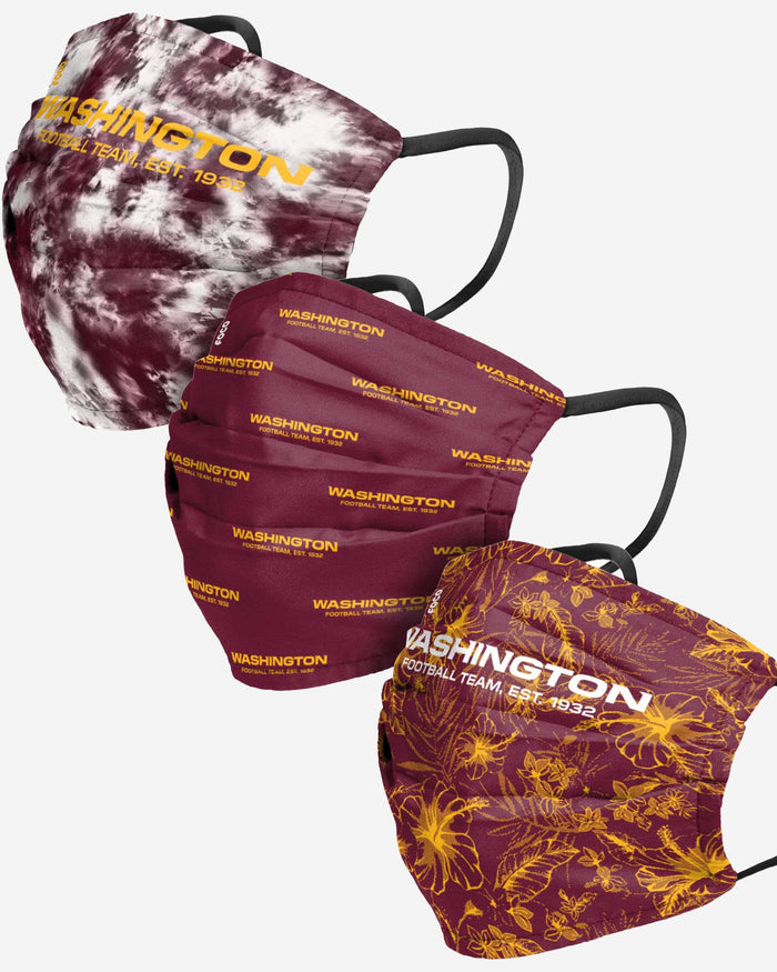 Washington Commanders Womens Matchday 3 Pack Face Cover FOCO - FOCO.com