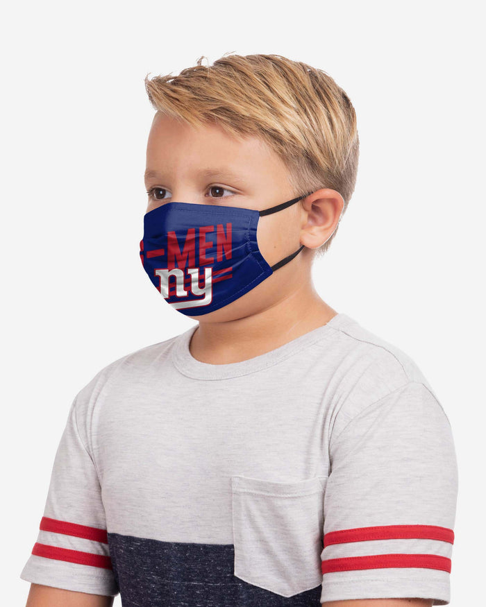 New York Giants Youth Rising Stars Adjustable 5 Pack Face Cover FOCO - FOCO.com