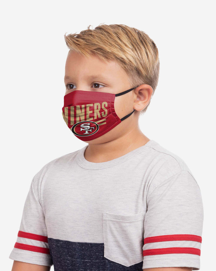 San Francisco 49ers Youth Rising Stars Adjustable 5 Pack Face Cover FOCO - FOCO.com