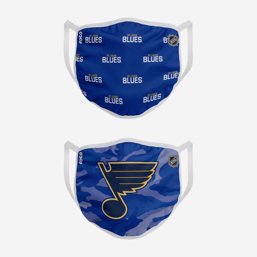 St Louis Blues Clutch 2 Pack Face Cover FOCO - FOCO.com