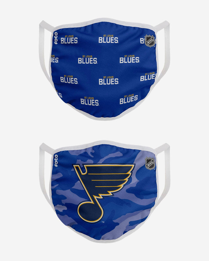 St Louis Blues Clutch 2 Pack Face Cover FOCO - FOCO.com