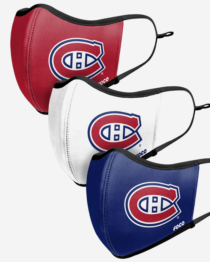 Montreal Canadiens Sport 3 Pack Face Cover FOCO - FOCO.com