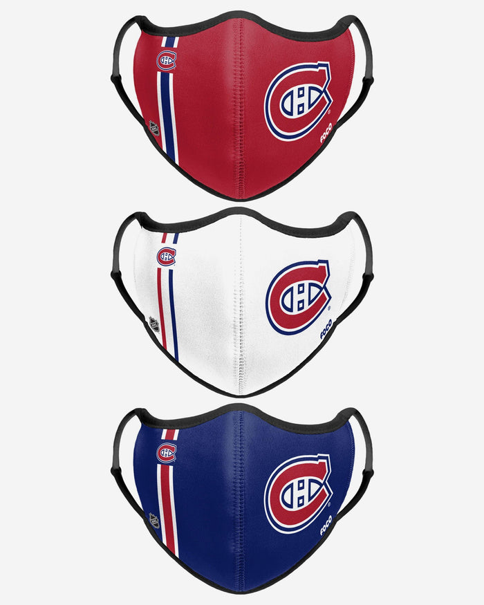 Montreal Canadiens Sport 3 Pack Face Cover FOCO - FOCO.com