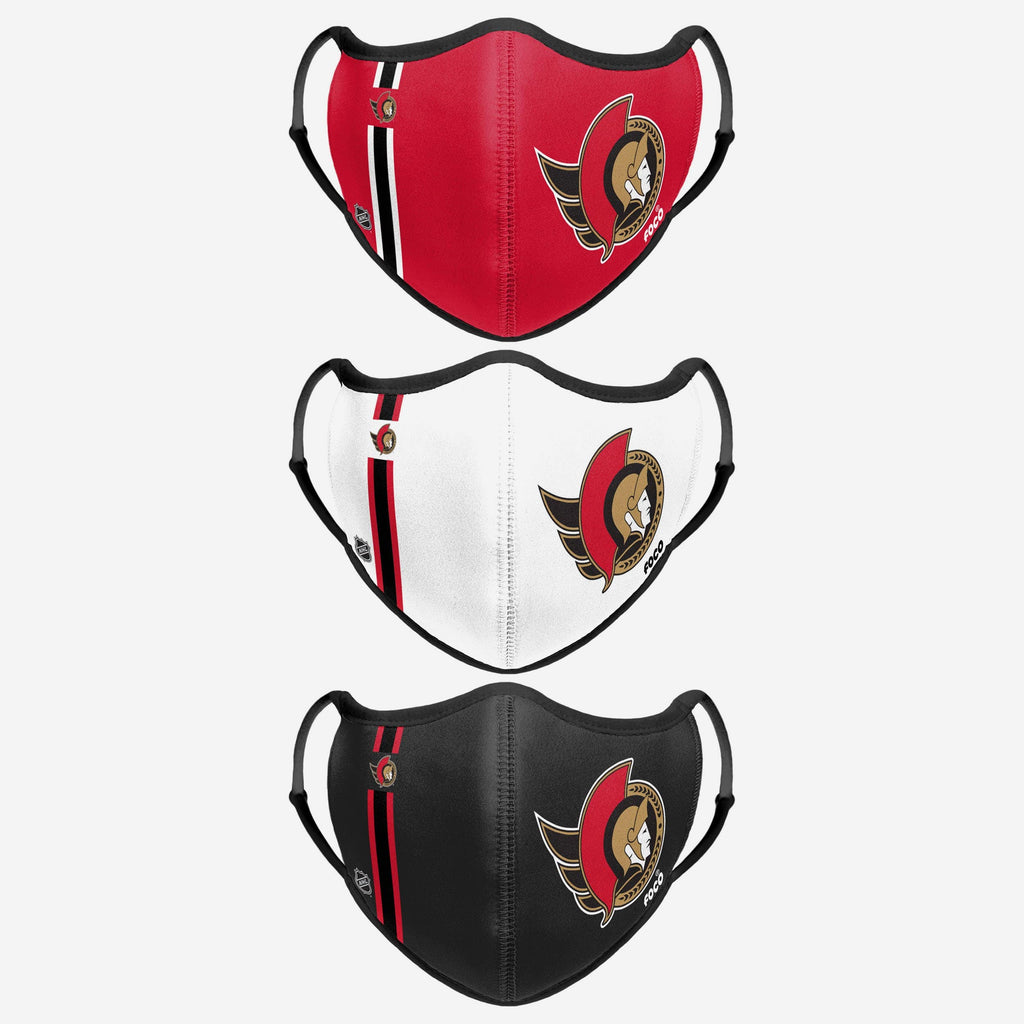 Ottawa Senators Sport 3 Pack Face Cover FOCO - FOCO.com