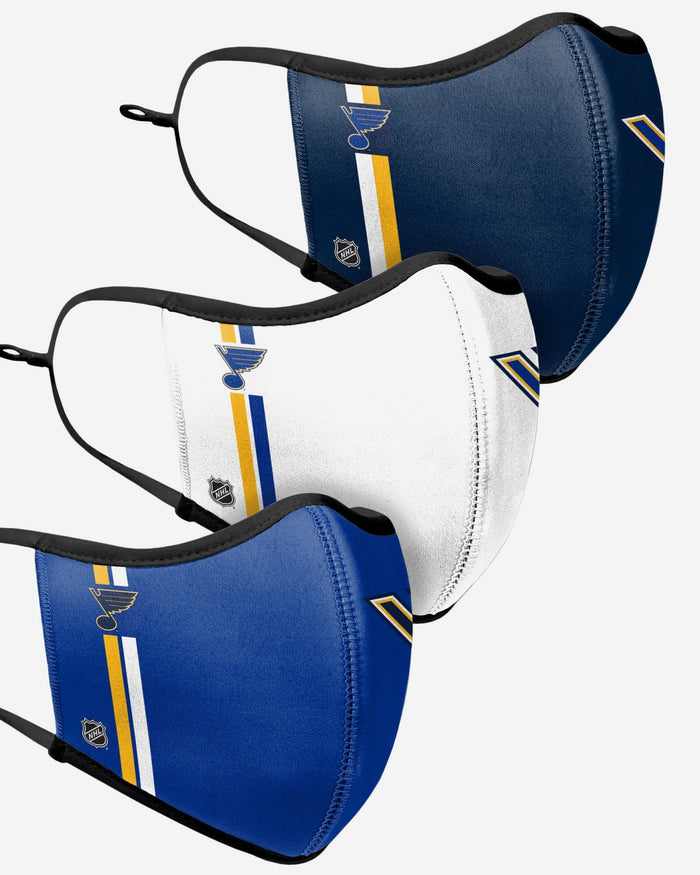 St Louis Blues Sport 3 Pack Face Cover FOCO - FOCO.com