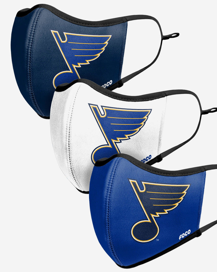 St Louis Blues Sport 3 Pack Face Cover FOCO - FOCO.com