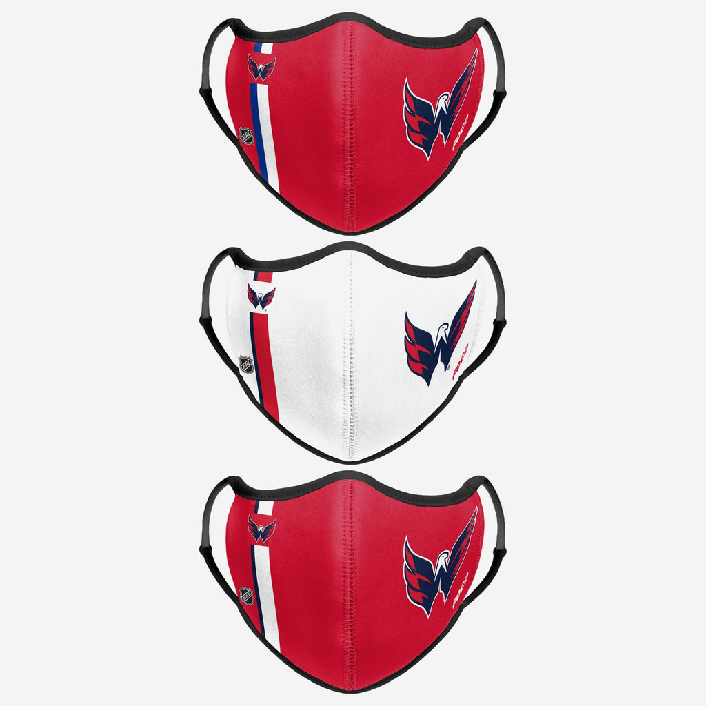 Washington Capitals Sport 3 Pack Face Cover FOCO - FOCO.com