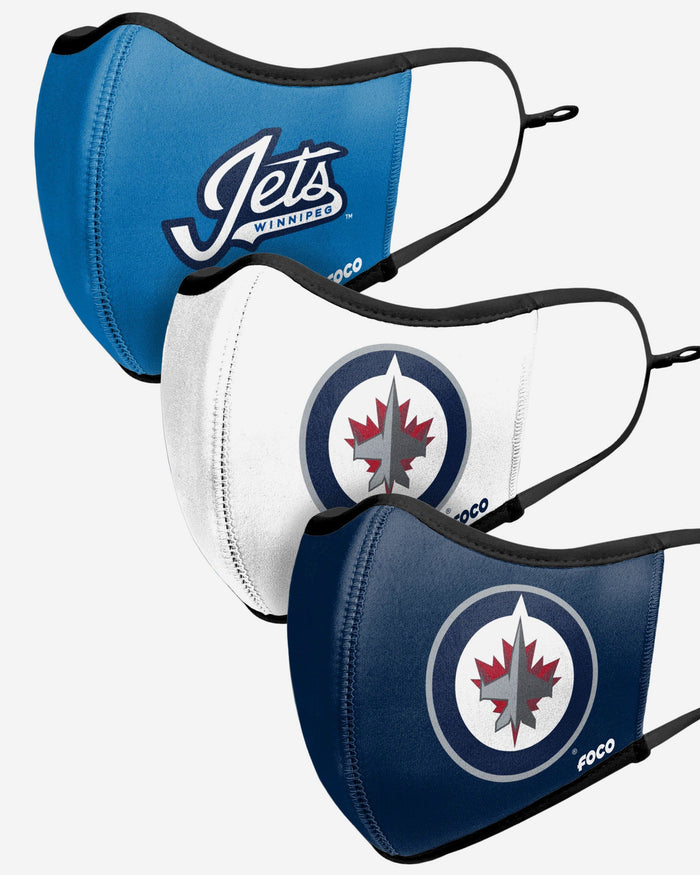 Winnipeg Jets Sport 3 Pack Face Cover FOCO - FOCO.com