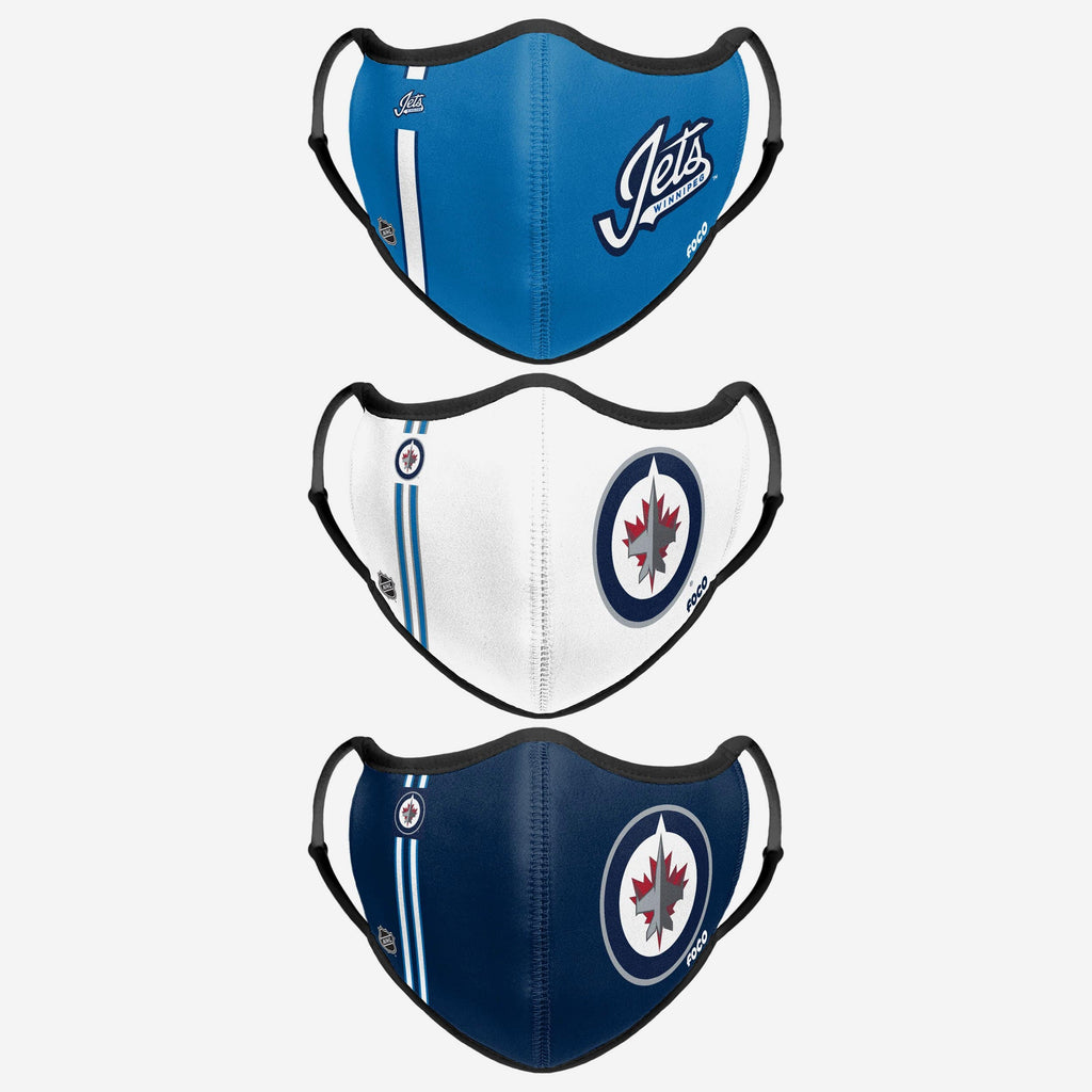 Winnipeg Jets Sport 3 Pack Face Cover FOCO - FOCO.com