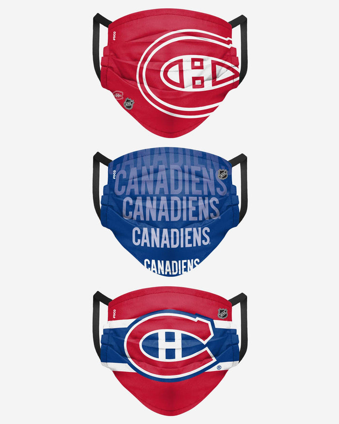 Montreal Canadiens Matchday 3 Pack Face Cover FOCO - FOCO.com