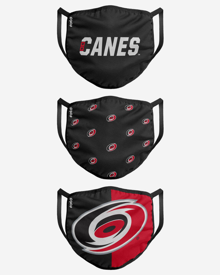 Carolina Hurricanes 3 Pack Face Cover FOCO - FOCO.com