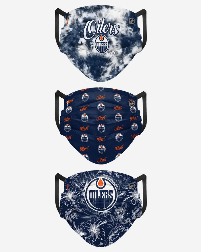 Edmonton Oilers Womens Matchday 3 Pack Face Cover FOCO - FOCO.com