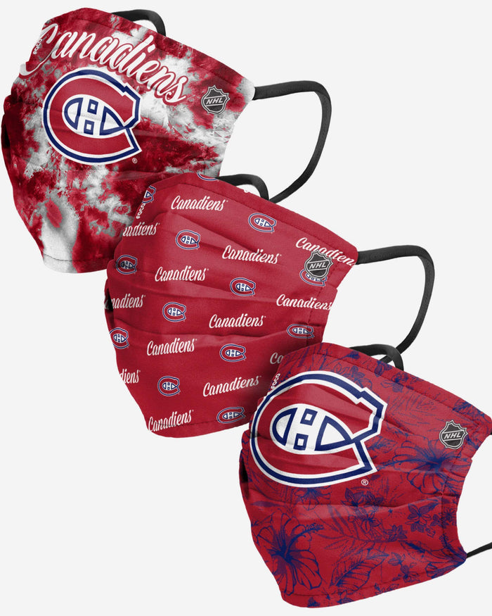 Montreal Canadiens Womens Matchday 3 Pack Face Cover FOCO - FOCO.com