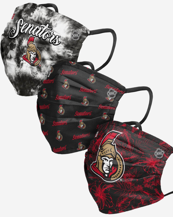 Ottawa Senators Womens Matchday 3 Pack Face Cover FOCO - FOCO.com