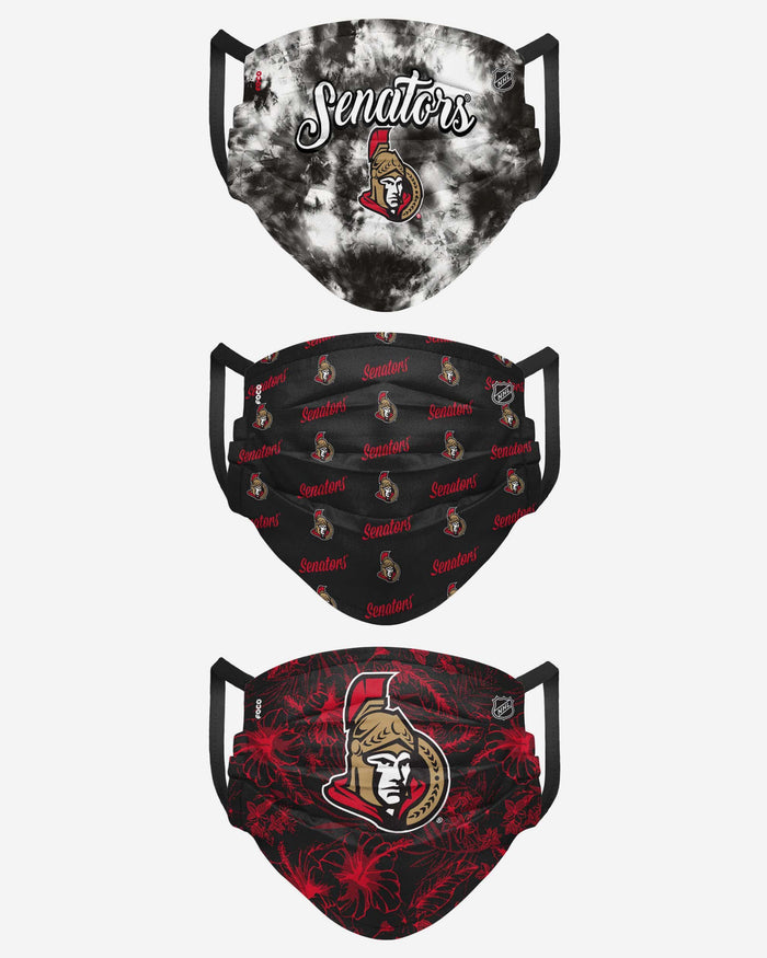 Ottawa Senators Womens Matchday 3 Pack Face Cover FOCO - FOCO.com