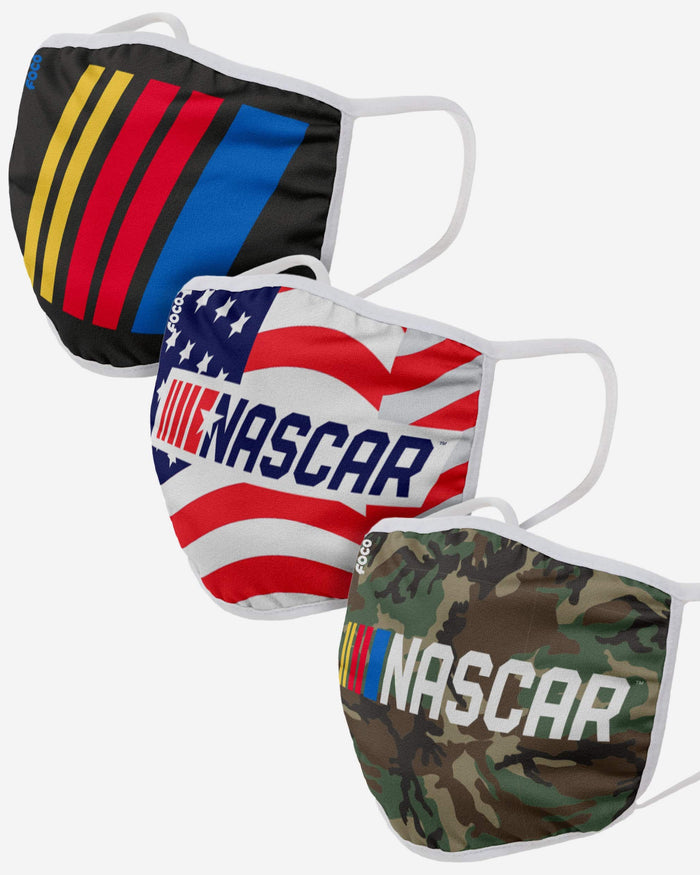 NASCAR 3 Pack Face Cover FOCO - FOCO.com