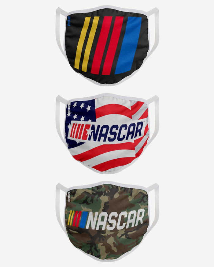 NASCAR 3 Pack Face Cover FOCO - FOCO.com