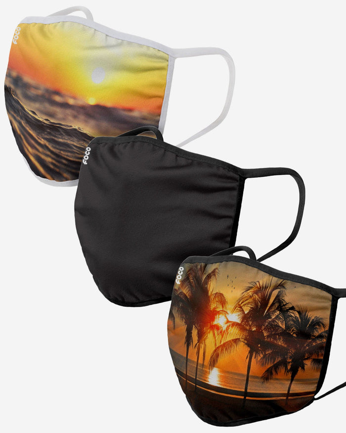 Beach Life 3 Pack Face Cover FOCO - FOCO.com