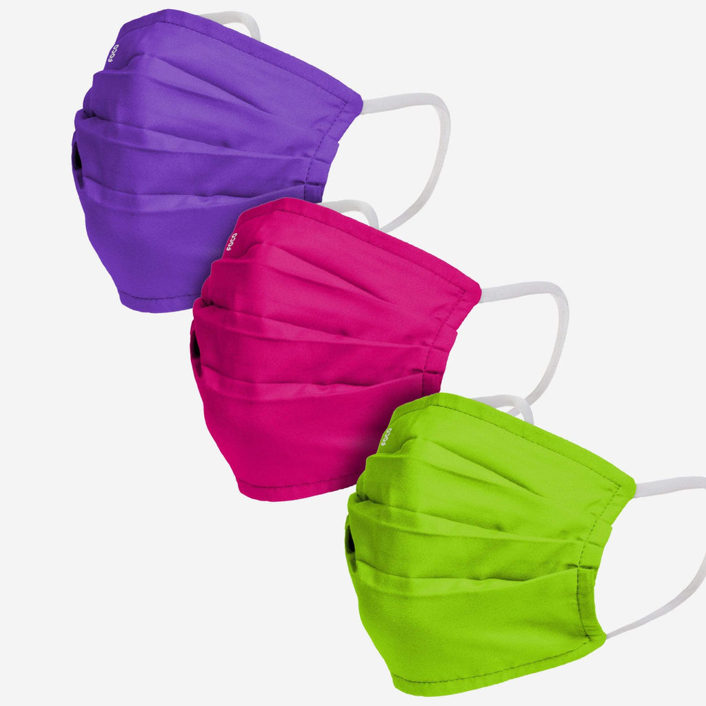 Solid Neon Pleated 3 Pack Face Cover FOCO - FOCO.com