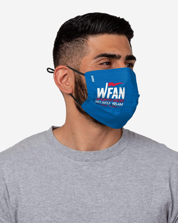 WFAN Solid Big Logo Pleated Face Cover FOCO - FOCO.com