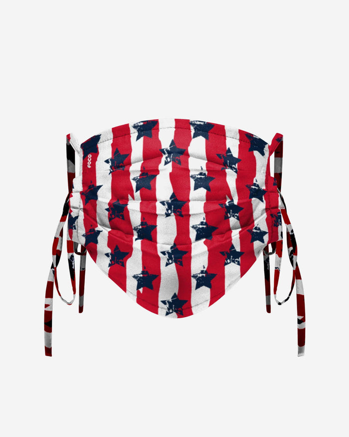 Pleated Stars & Stripes Tie-Back Face Cover FOCO - FOCO.com