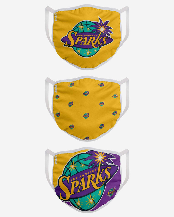 Los Angeles Sparks 3 Pack Face Cover FOCO - FOCO.com