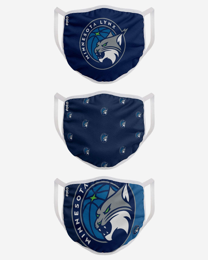 Minnesota Lynx 3 Pack Face Cover FOCO - FOCO.com