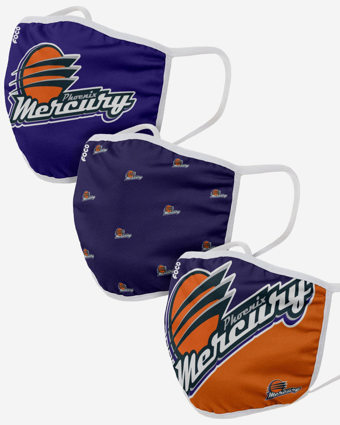 Phoenix Mercury 3 Pack Face Cover FOCO - FOCO.com