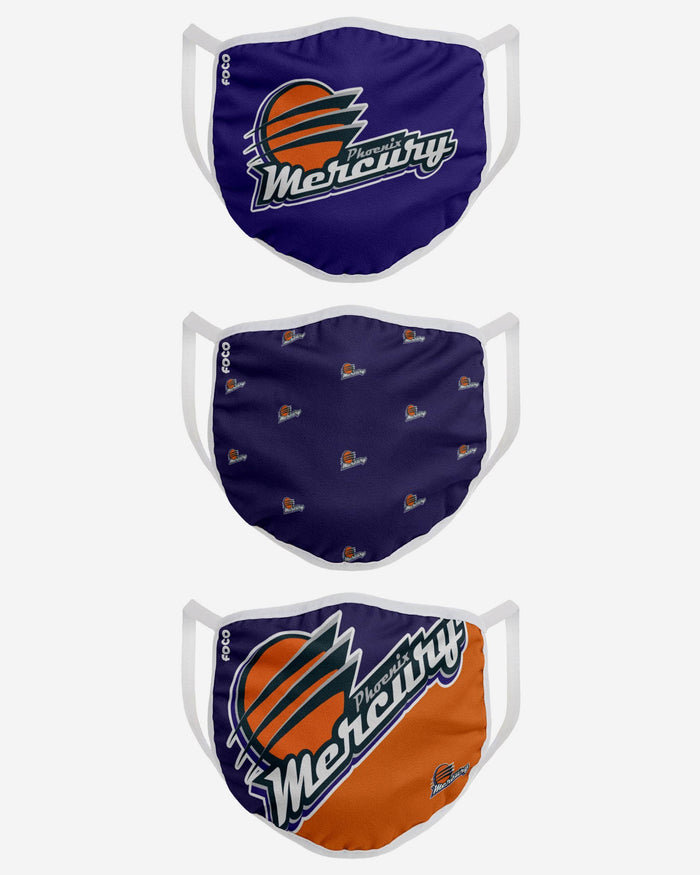 Phoenix Mercury 3 Pack Face Cover FOCO - FOCO.com