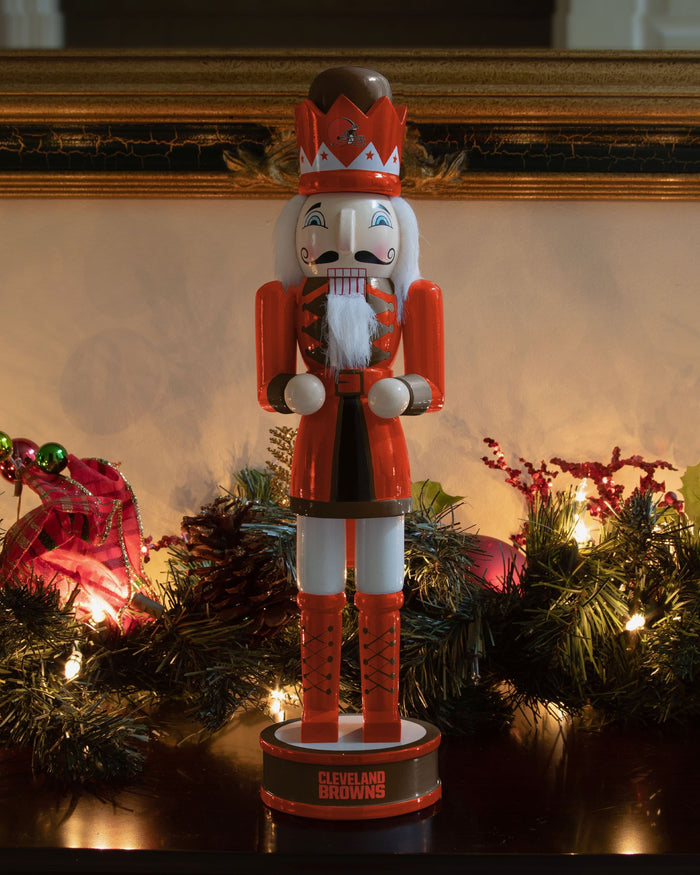 Cleveland Browns Team Spirit Nutcracker FOCO - FOCO.com