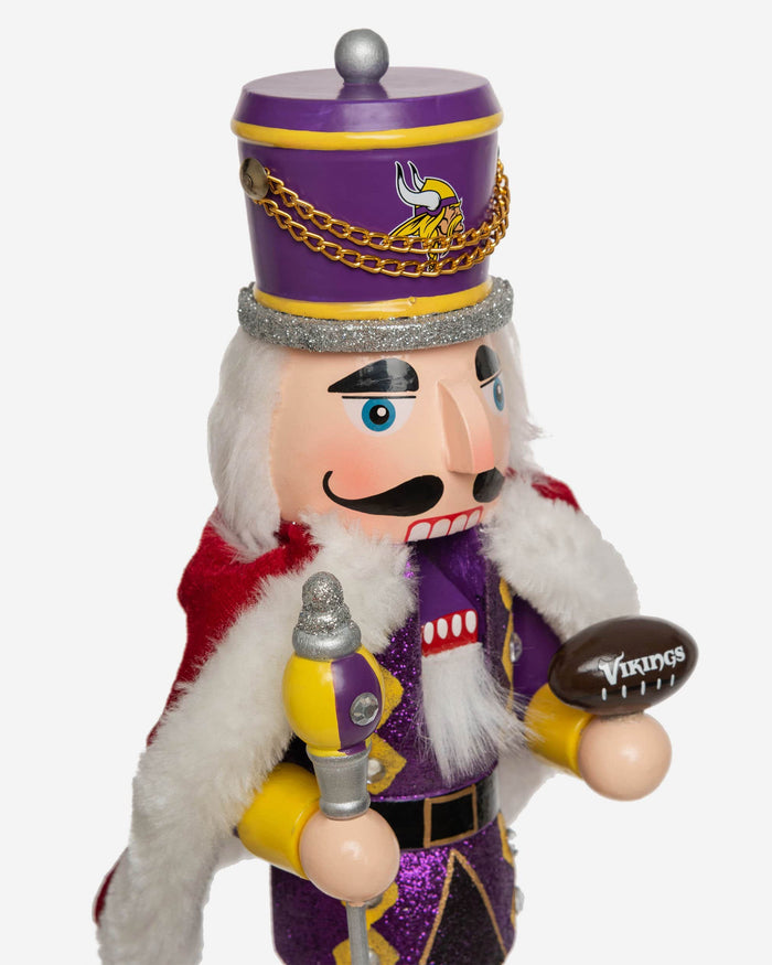 Minnesota Vikings Glitter Nutcracker FOCO - FOCO.com