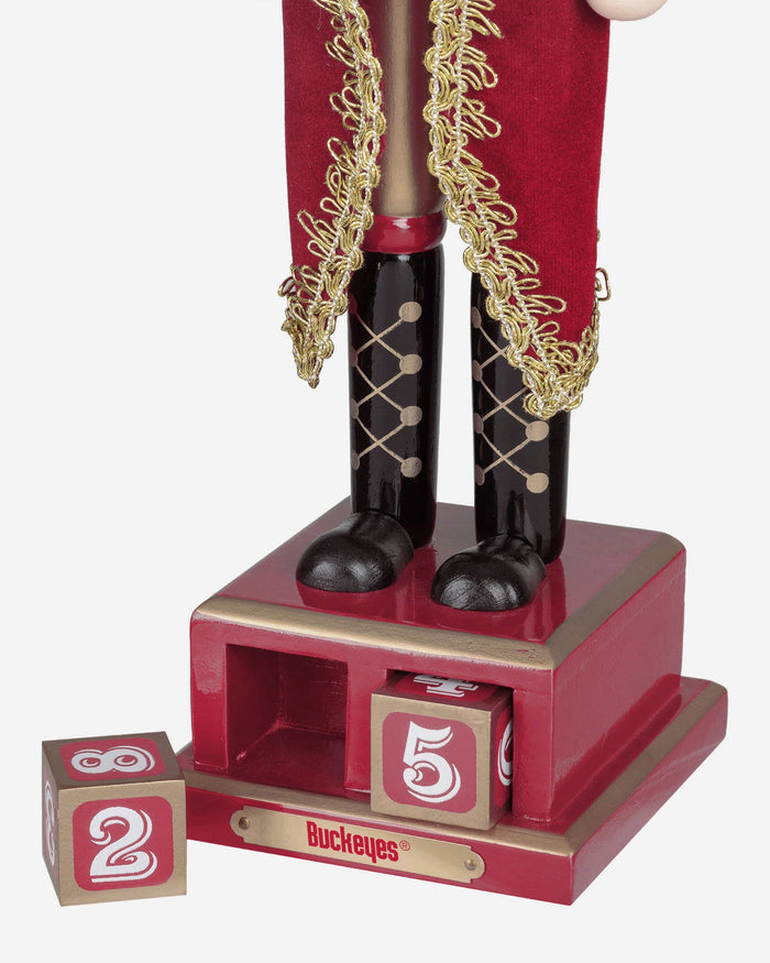 Ohio State Buckeyes Countdown Nutcracker FOCO - FOCO.com