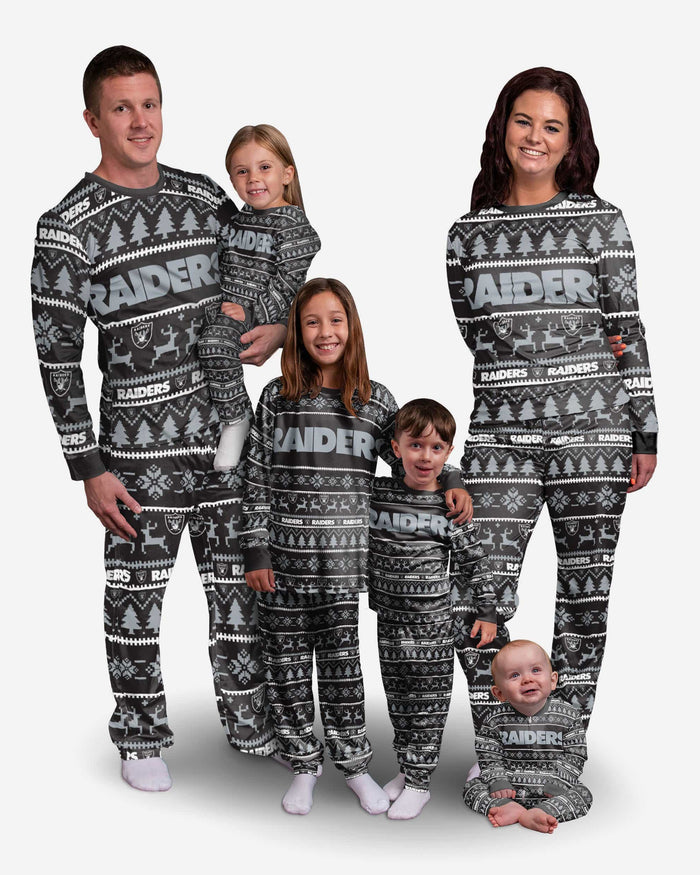 Las Vegas Raiders Family Holiday Pajamas FOCO - FOCO.com