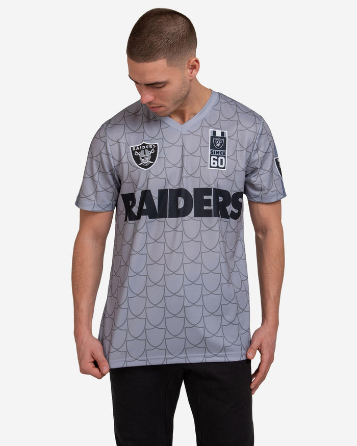 Las Vegas Raiders Short Sleeve Soccer Style Jersey FOCO S - FOCO.com