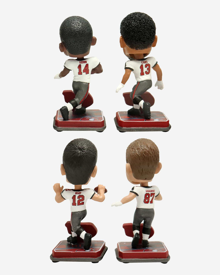 Tampa Bay Buccaneers Super Bowl LV Champions 4 Pack Mini Bighead Bobblehead FOCO - FOCO.com