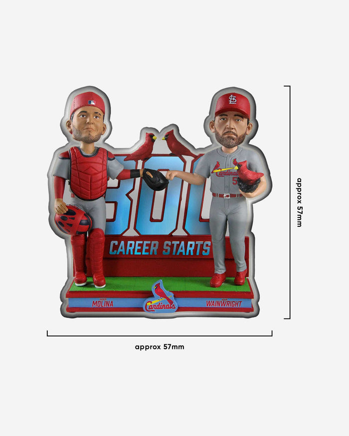 Adam Wainwright & Yadier Molina St Louis Cardinals 300 Career Start Duo Pin FOCO - FOCO.com